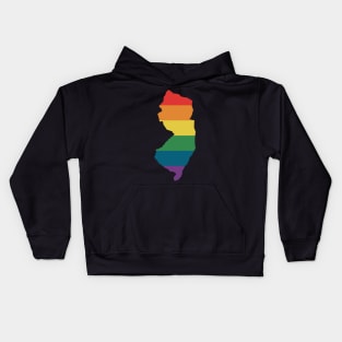 New Jersey State Rainbow Kids Hoodie